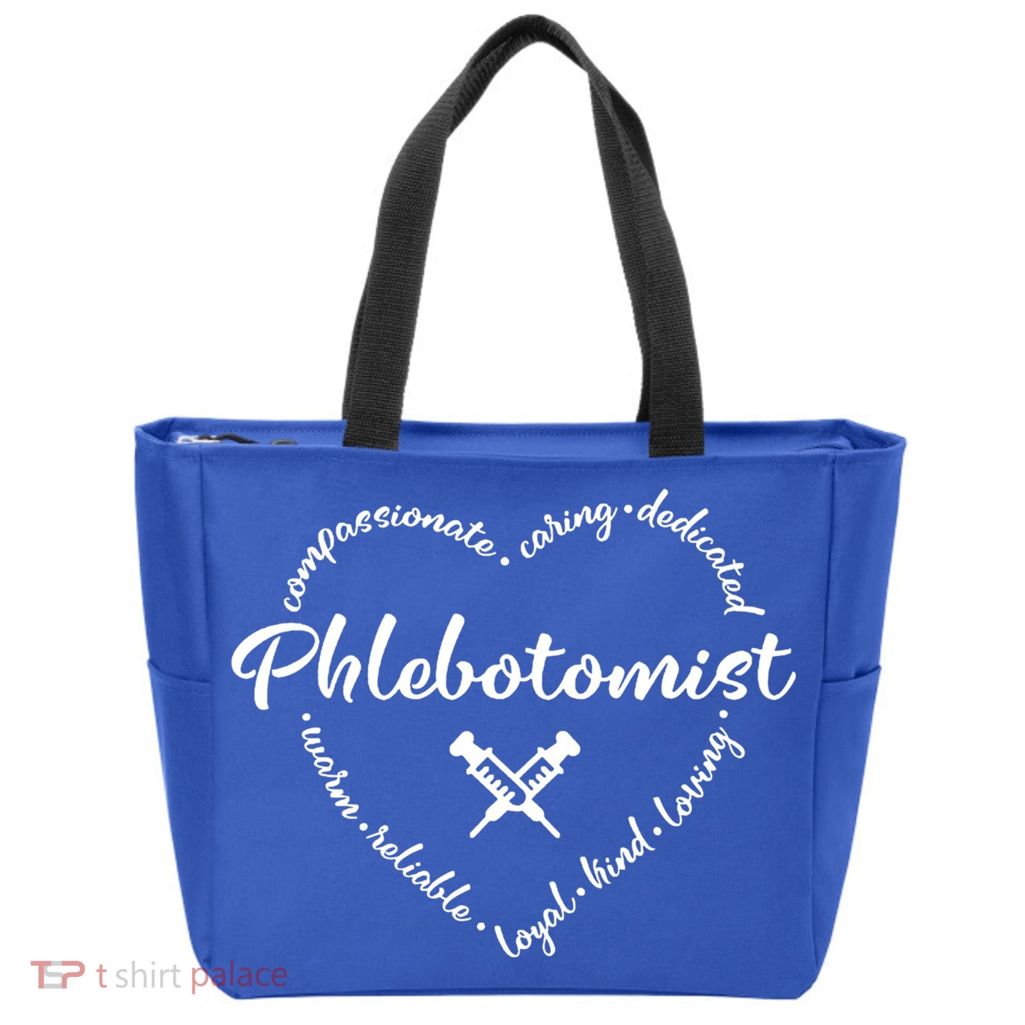 Phlebotomist Life Heart Caring Dedicated Loyal Phlebotomy Gift Tote Bag