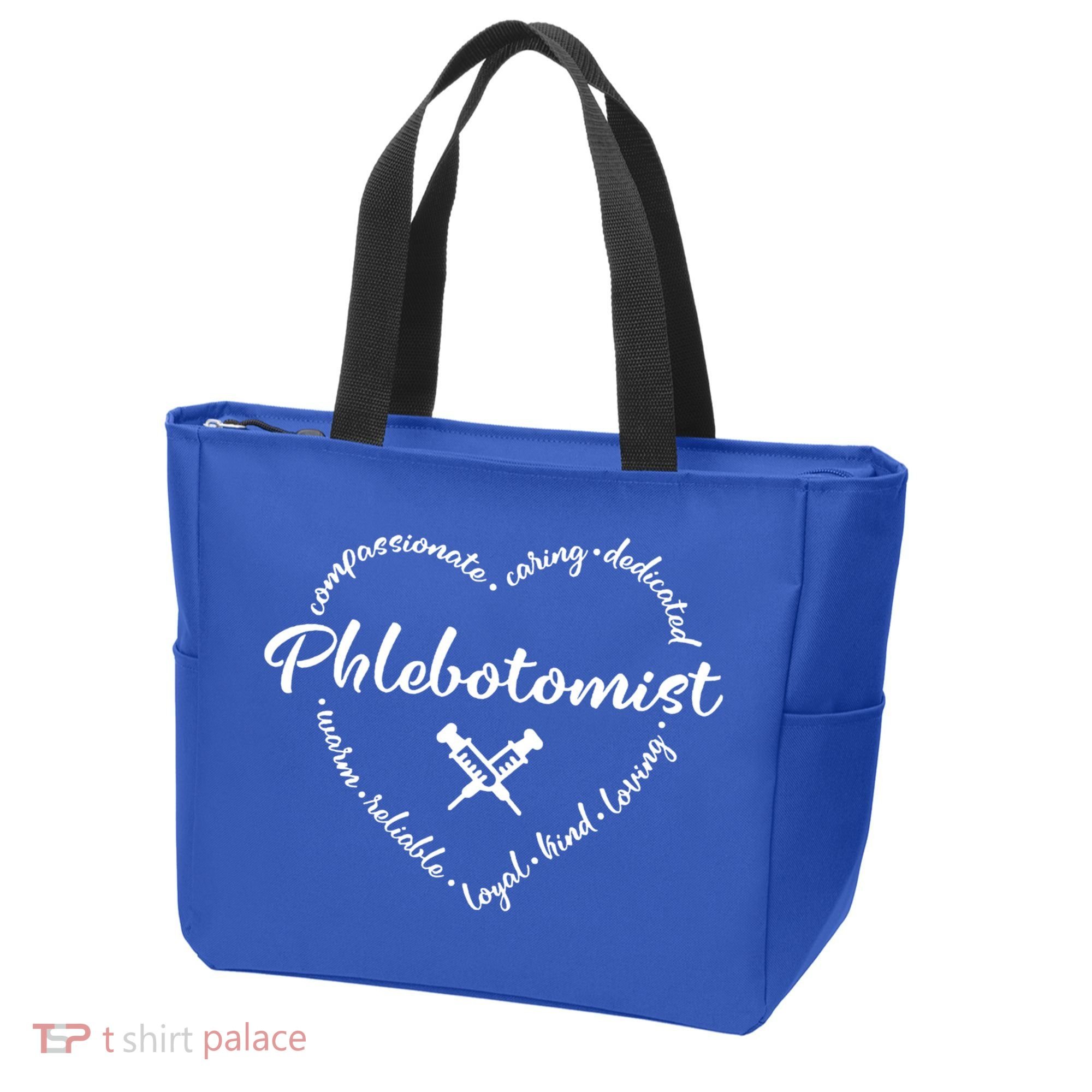 Phlebotomist Life Heart Caring Dedicated Loyal Phlebotomy Gift Tote Bag