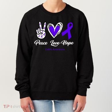 Peace Love Hope Colitis Awareness Women's Sweatshirt