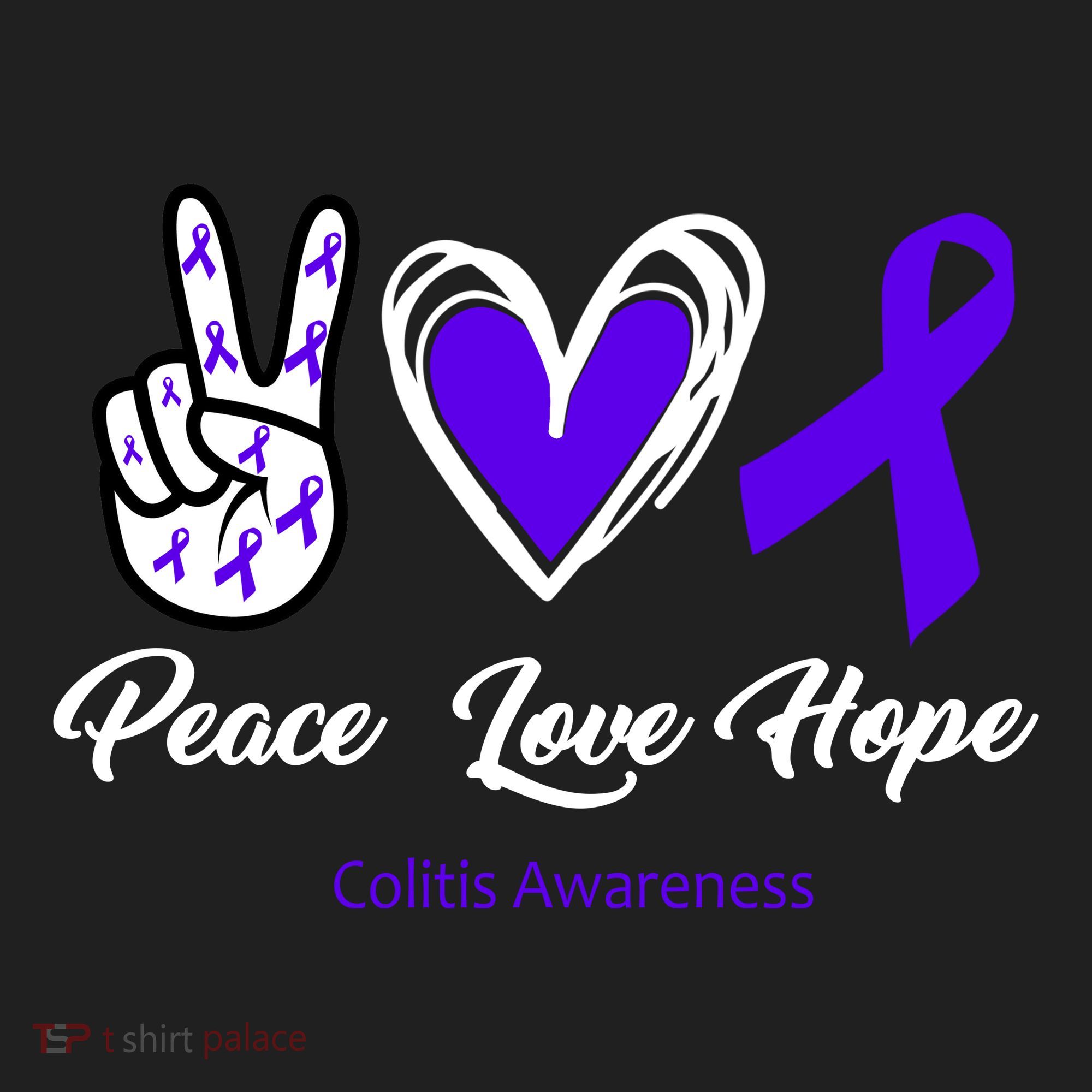 Peace Love Hope Colitis Awareness Women's Sweatshirt