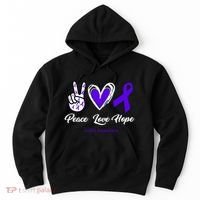 Peace Love Hope Colitis Awareness Hoodie thumb 0
