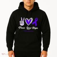 Peace Love Hope Colitis Awareness Hoodie thumb 2