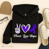 Peace Love Hope Colitis Awareness Hoodie thumb 4