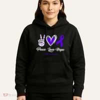 Peace Love Hope Colitis Awareness Hoodie thumb 5
