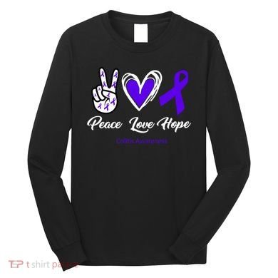 Peace Love Hope Colitis Awareness Long Sleeve Shirt