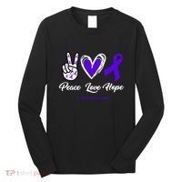 Peace Love Hope Colitis Awareness Long Sleeve Shirt thumb 0