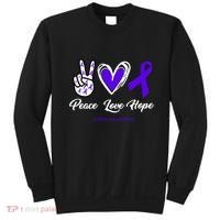 Peace Love Hope Colitis Awareness Sweatshirt thumb 0