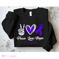 Peace Love Hope Colitis Awareness Sweatshirt thumb 2