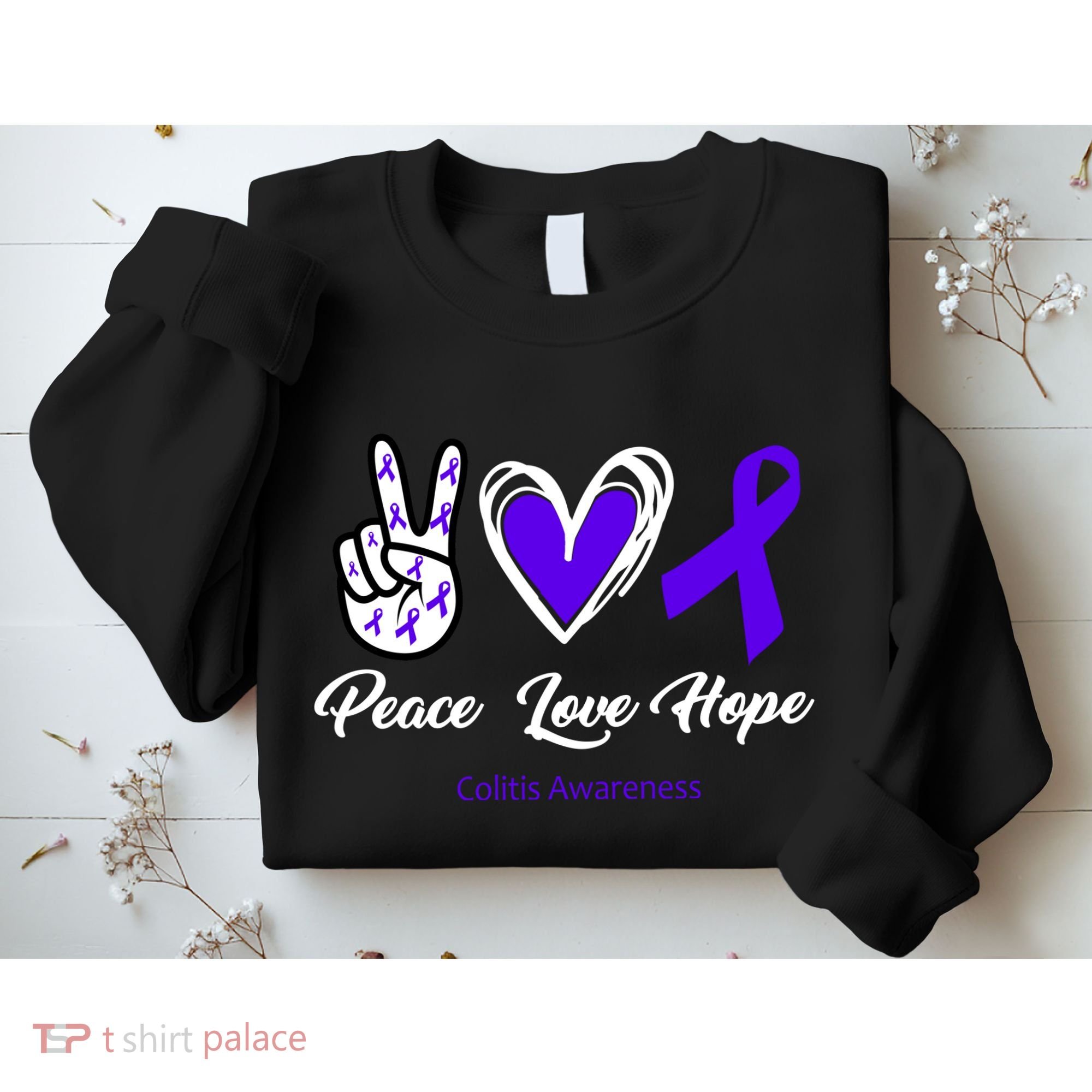 Peace Love Hope Colitis Awareness Sweatshirt
