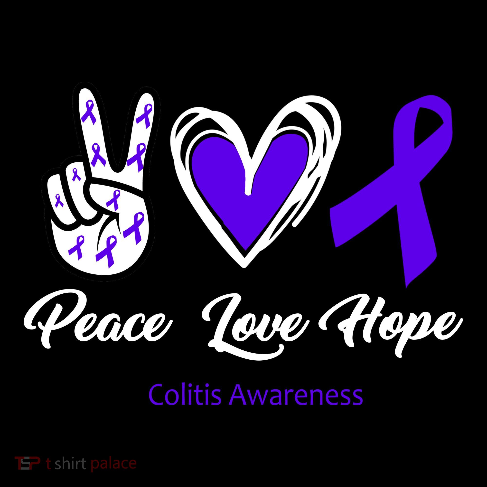 Peace Love Hope Colitis Awareness Sweatshirt