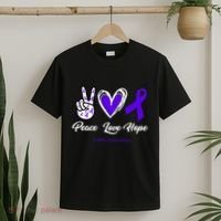 Peace Love Hope Colitis Awareness T-Shirt thumb 2