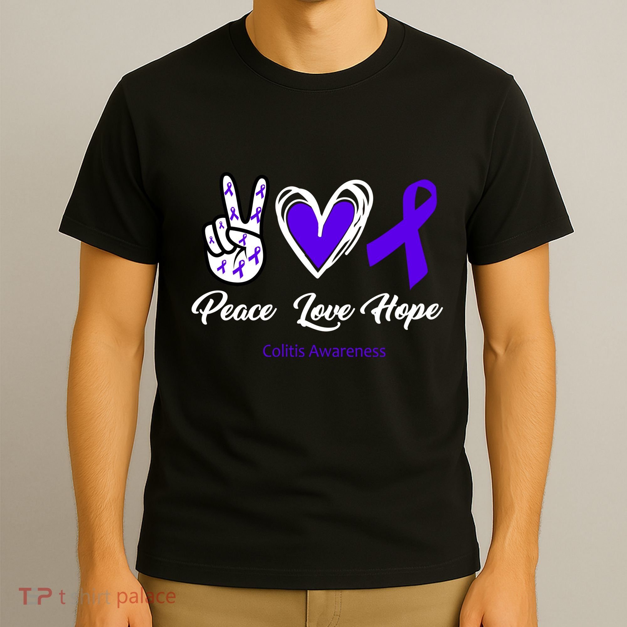 Peace Love Hope Colitis Awareness T-Shirt