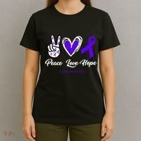 Peace Love Hope Colitis Awareness T-Shirt thumb 4