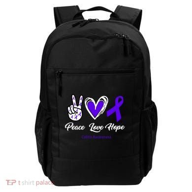 Peace Love Hope Colitis Awareness Backpack