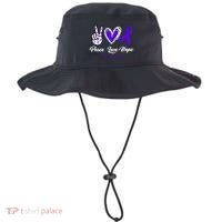 Peace Love Hope Colitis Awareness Bucket Hat thumb 0