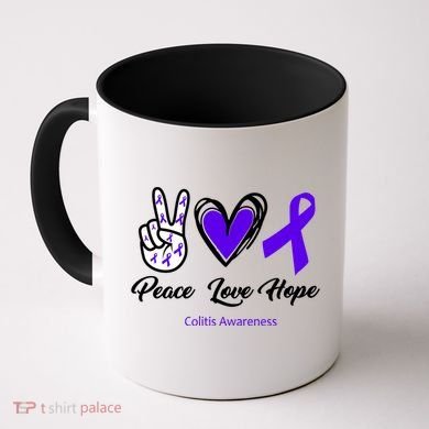 Peace Love Hope Colitis Awareness Coffee Mug