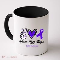 Peace Love Hope Colitis Awareness Coffee Mug thumb 0