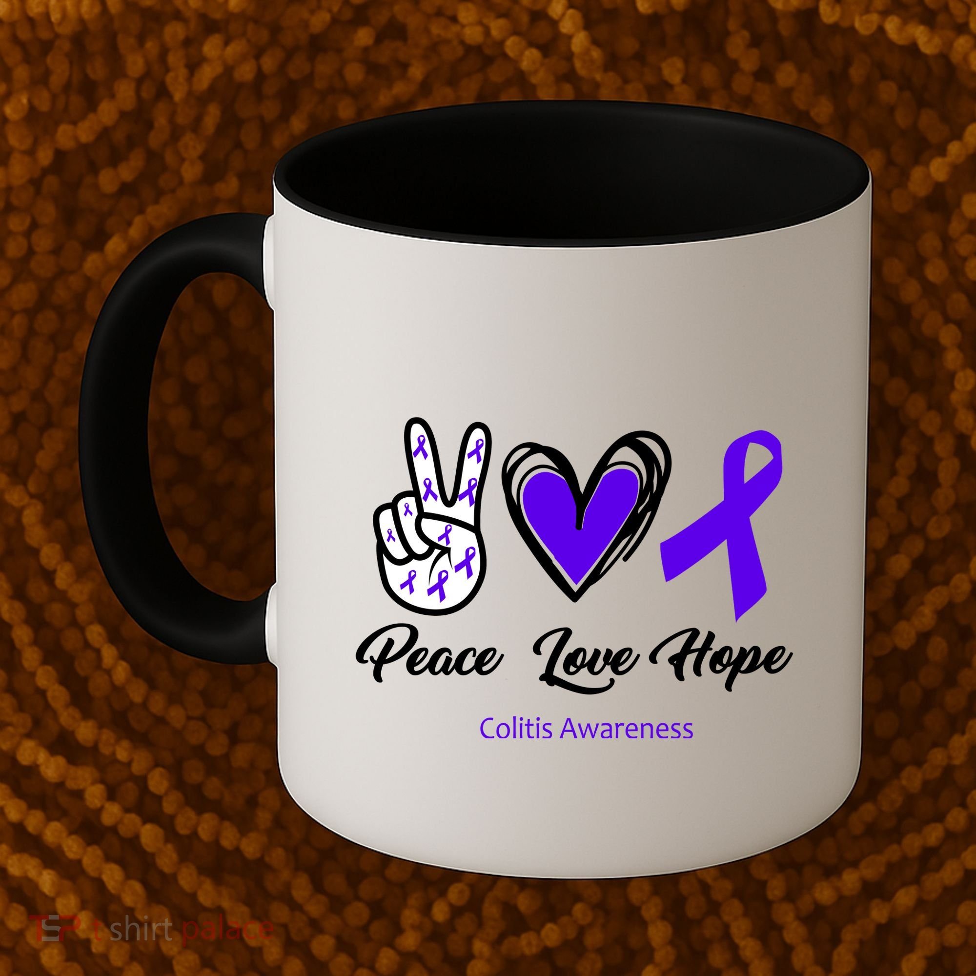 Peace Love Hope Colitis Awareness Coffee Mug