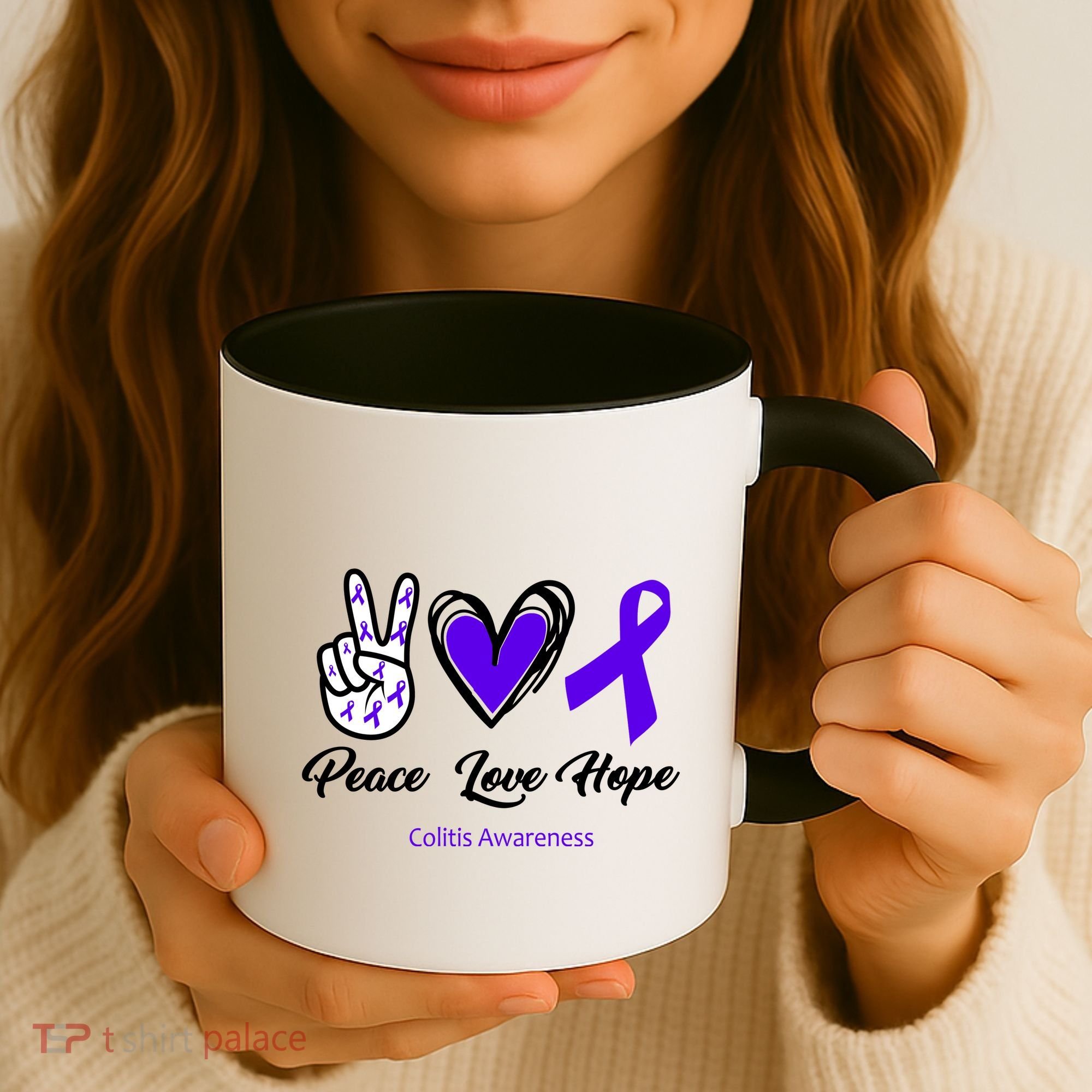 Peace Love Hope Colitis Awareness Coffee Mug