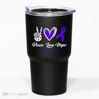 Peace Love Hope Colitis Awareness Tumbler thumb 0