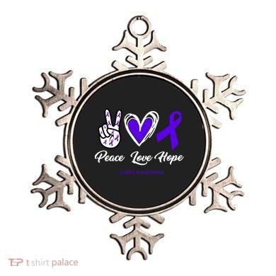 Peace Love Hope Colitis Awareness Ornament