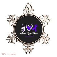 Peace Love Hope Colitis Awareness Ornament thumb 0