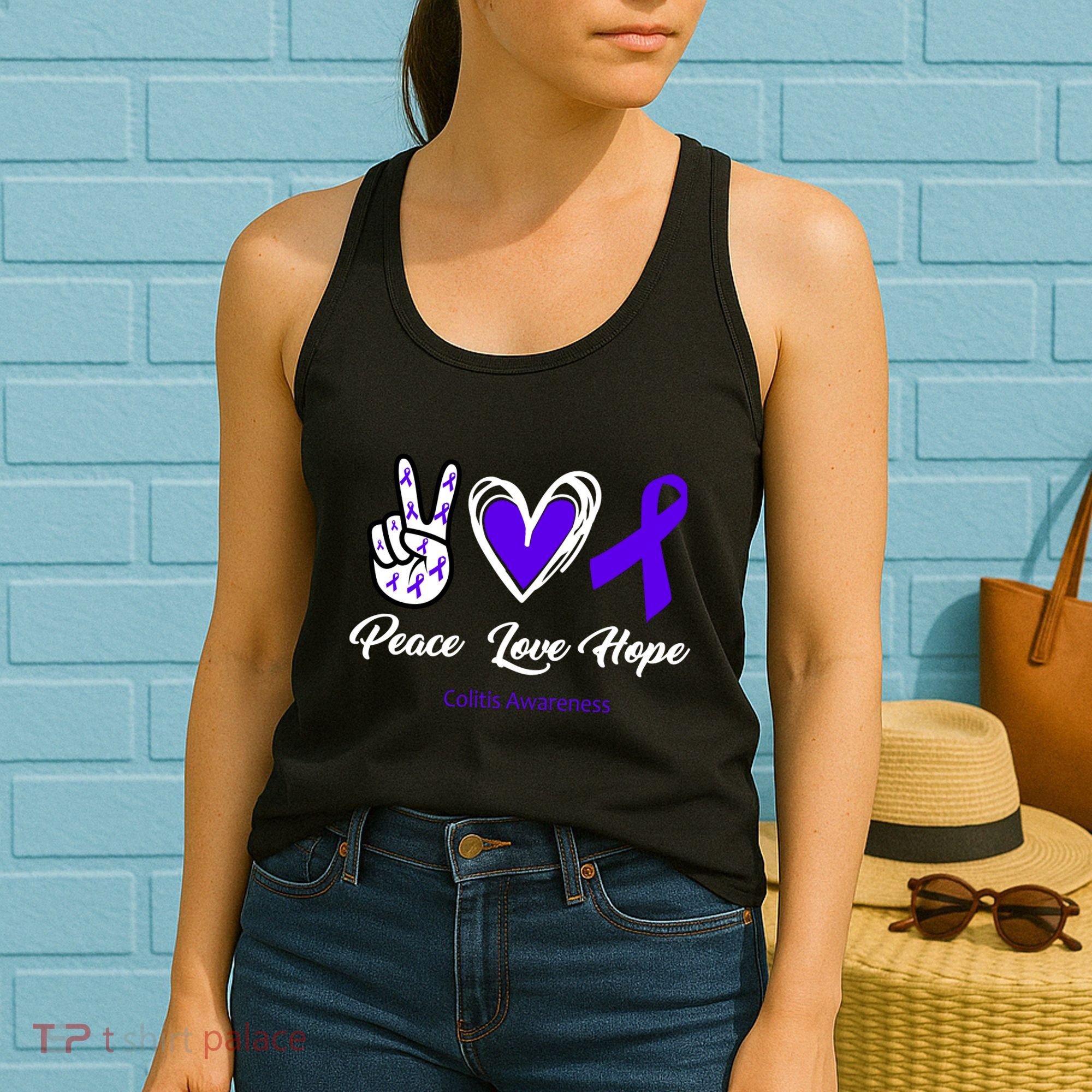 Peace Love Hope Colitis Awareness Women's Tank Top