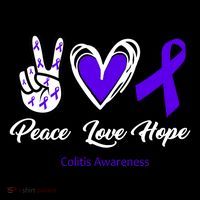 Peace Love Hope Colitis Awareness Toddler Hoodie thumb 2