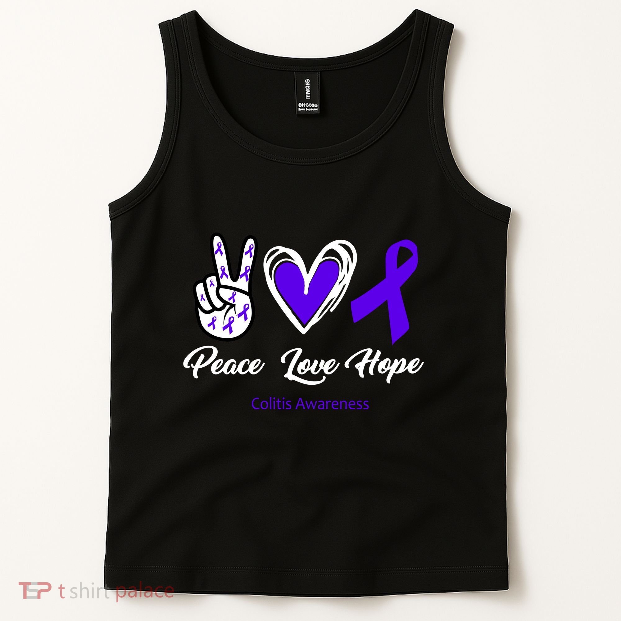 Peace Love Hope Colitis Awareness Tank Top