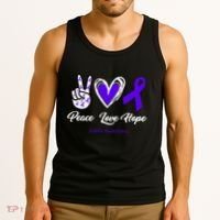 Peace Love Hope Colitis Awareness Tank Top thumb 3