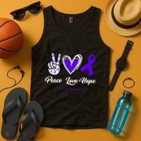 Peace Love Hope Colitis Awareness Tank Top thumb 4
