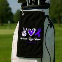 Peace Love Hope Colitis Awareness Golf Towel thumb 2