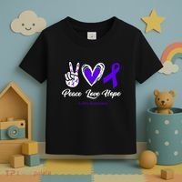 Peace Love Hope Colitis Awareness Toddler T-Shirt thumb 3