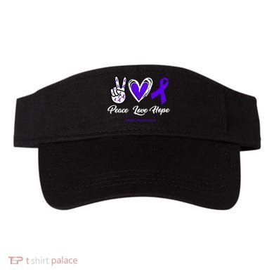 Peace Love Hope Colitis Awareness Visor
