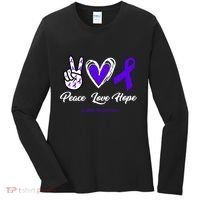 Peace Love Hope Colitis Awareness Women's Long Sleeve Shirt thumb 0