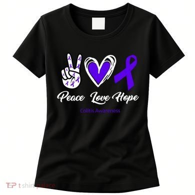 Peace Love Hope Colitis Awareness Women's T-Shirt
