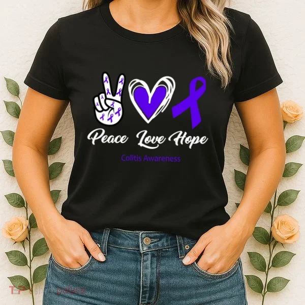 Peace Love Hope Colitis Awareness Women's T-Shirt