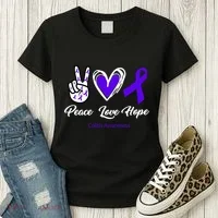 Peace Love Hope Colitis Awareness Women's T-Shirt thumb 3