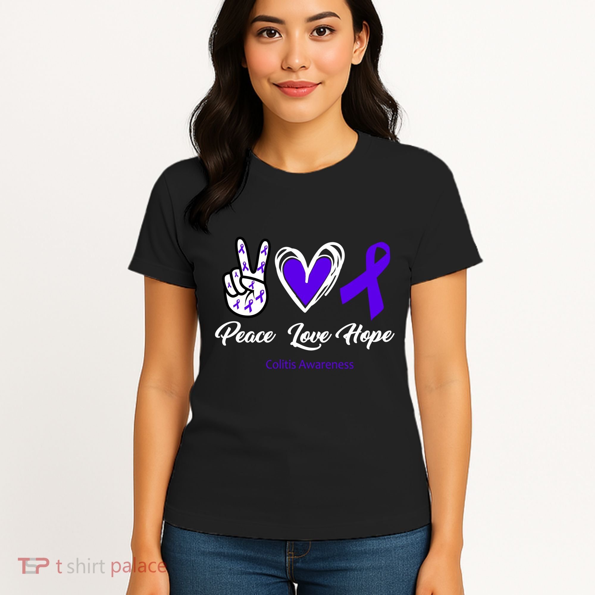 Peace Love Hope Colitis Awareness Women's T-Shirt