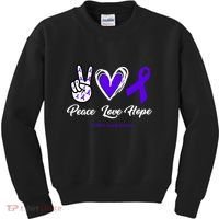 Peace Love Hope Colitis Awareness Kids Sweatshirt thumb 0