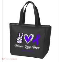 Peace Love Hope Colitis Awareness Tote Bag thumb 3