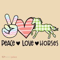 Peace Love Horses Gift Tote Bag thumb 4
