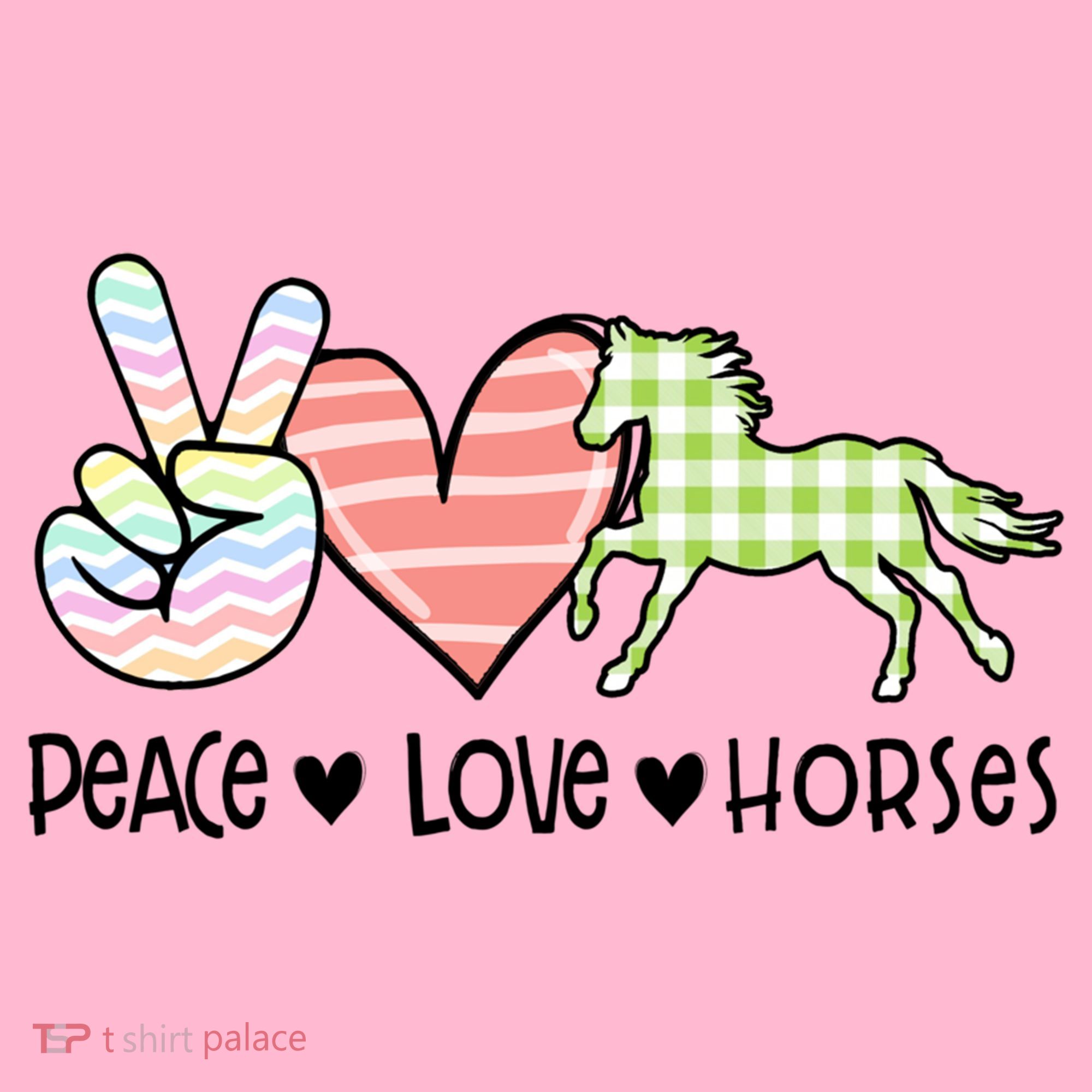 Peace Love Horses Gift Coaster