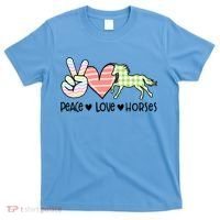 Peace Love Horses Gift T-Shirt thumb 0