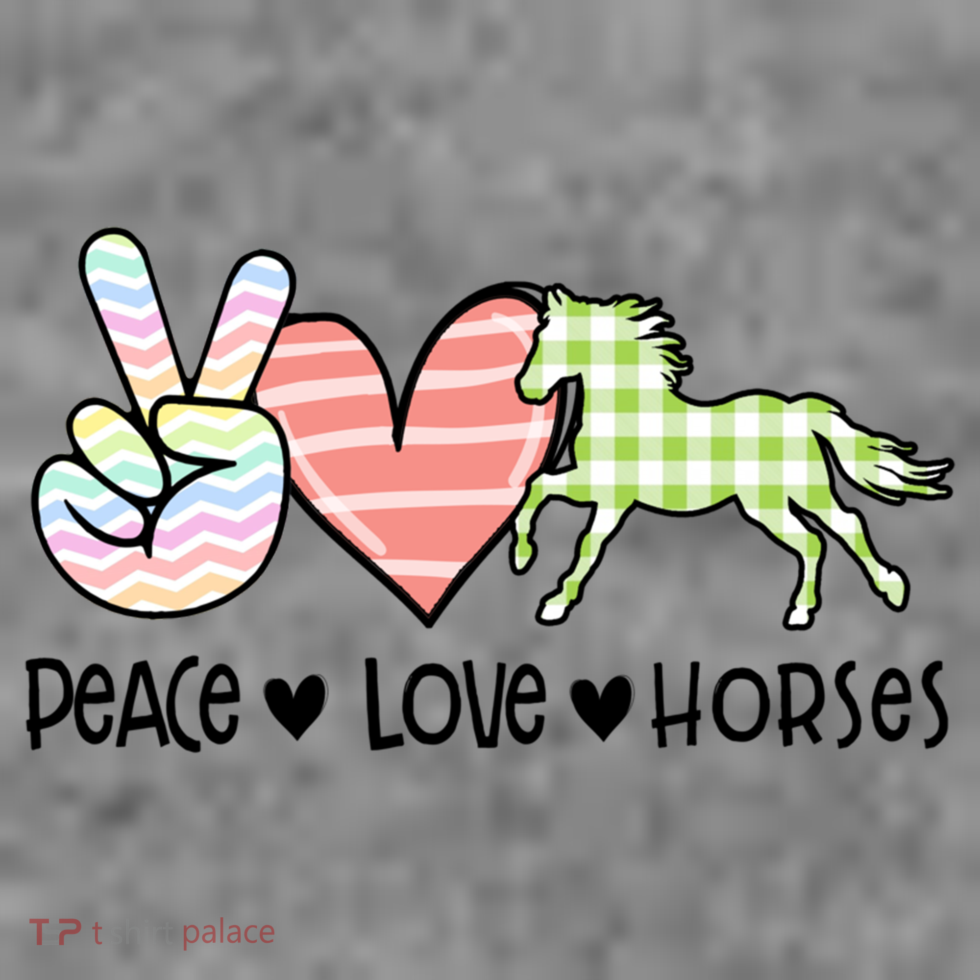 Peace Love Horses Gift Toddler Hoodie