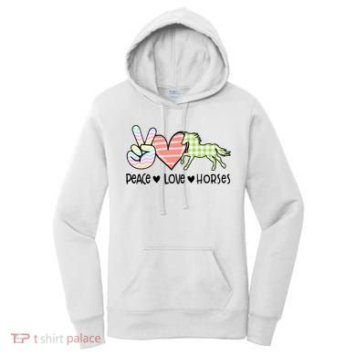 Peace Love Horses Gift Women's Hoodie