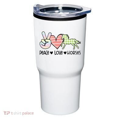Peace Love Horses Gift Tumbler