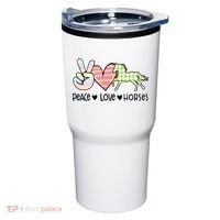 Peace Love Horses Gift Tumbler thumb 0