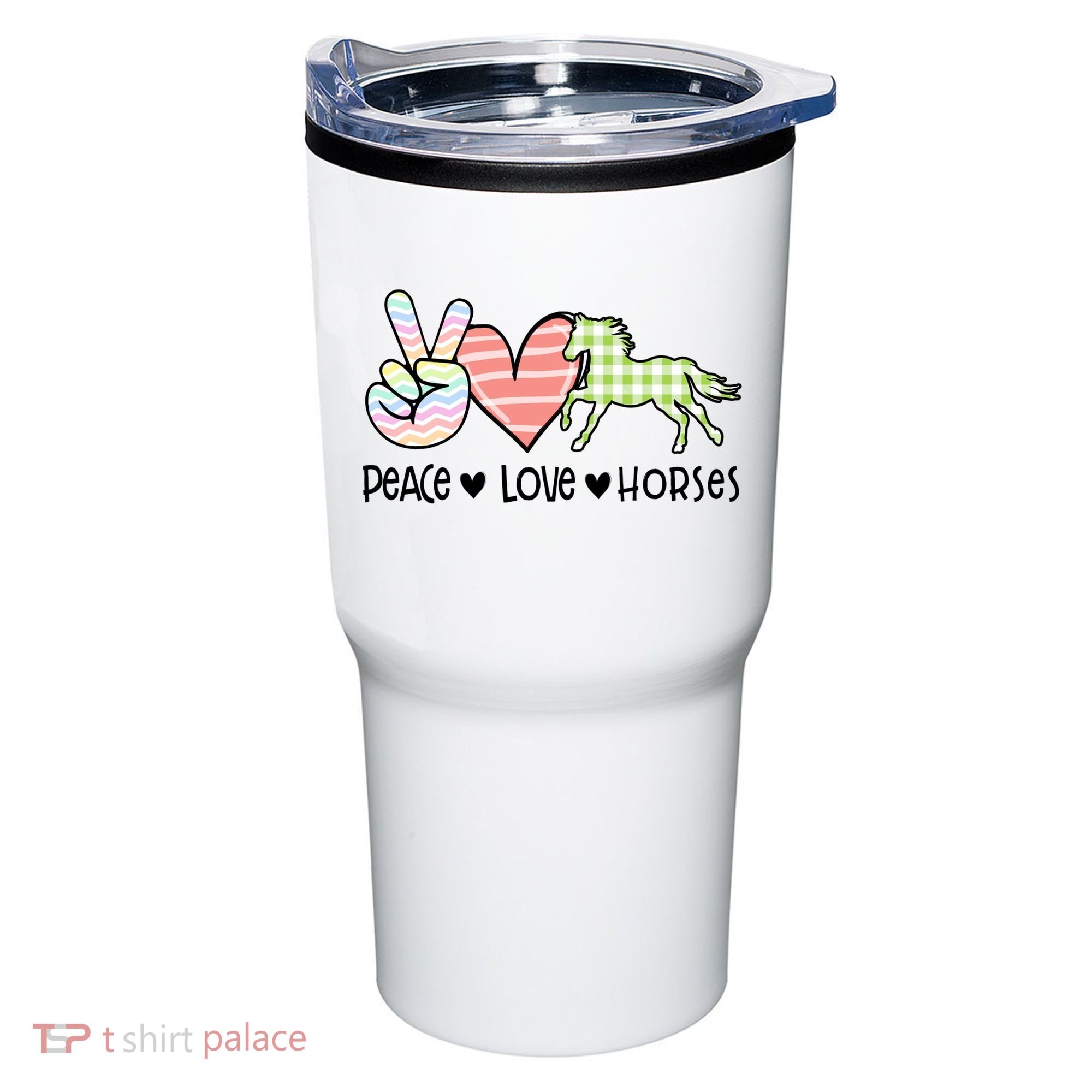 Peace Love Horses Gift Tumbler