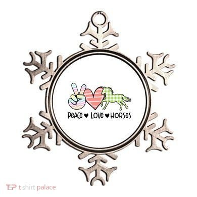 Peace Love Horses Gift Ornament